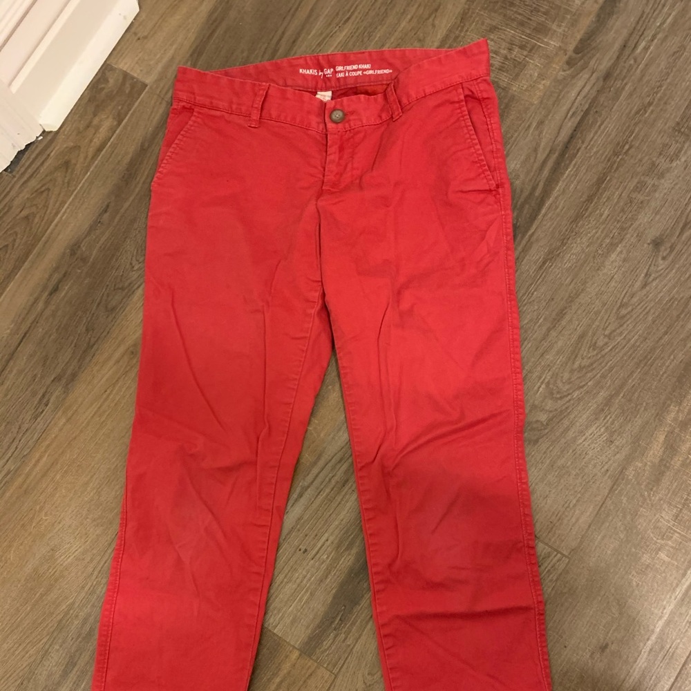 Girls red kaki pants